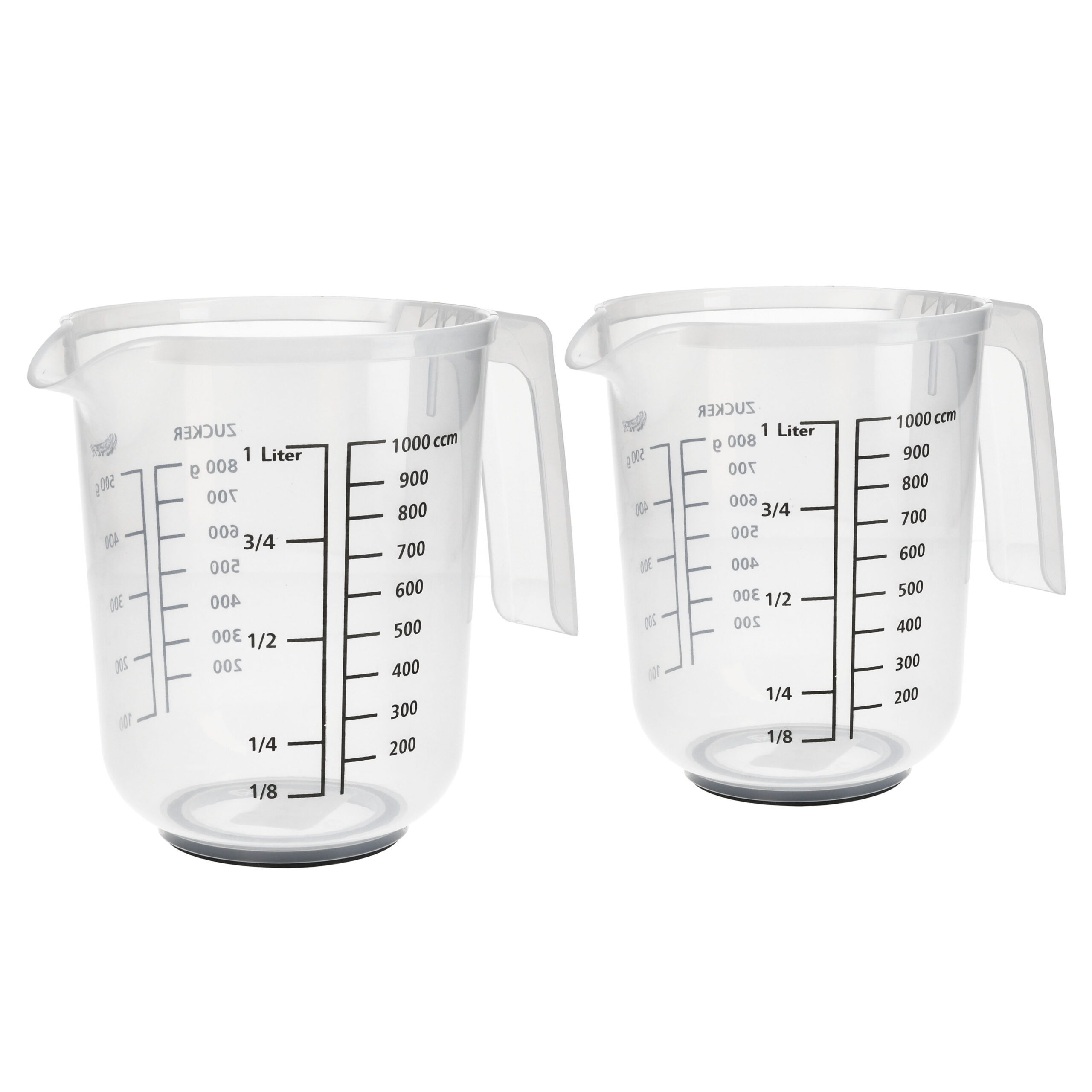 RoyalFay® Messbecher 1L Kunststoff (PP) - 2 Stück